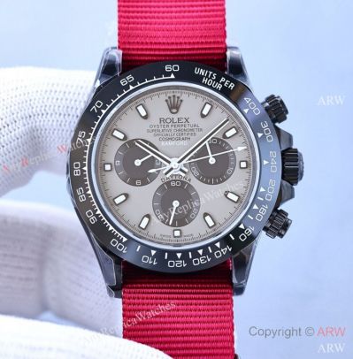 Swiss Grade Rolex Daytona BAMFORD Special edition Watch Red Nylon Strap